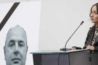 Arbenita Bunjaku, e bija e policit te ndjere Afrim Bunjaku-t.